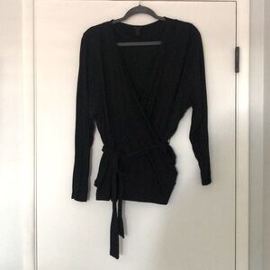 J. crew black wrap top - XXL